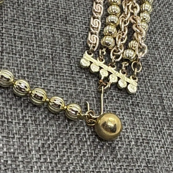 Coro Gold Tone Layered Necklace - Picture 5 of 6